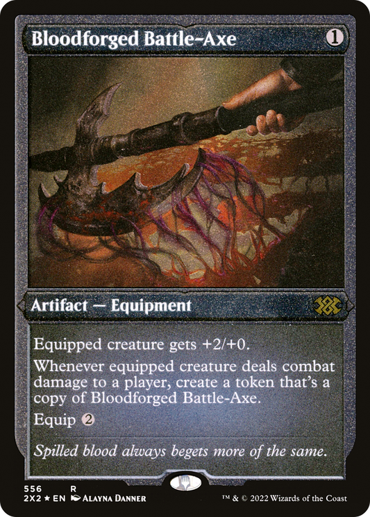 Bloodforged Battle-Axe (Foil Etched) [Double Masters 2022]