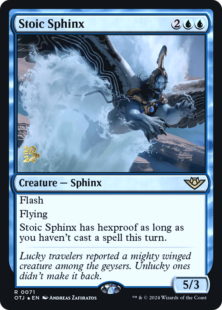 Stoic Sphinx [Outlaws of Thunder Junction Prerelease Promos]