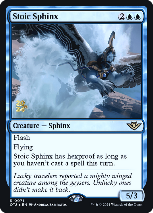 Stoic Sphinx [Outlaws of Thunder Junction Prerelease Promos]