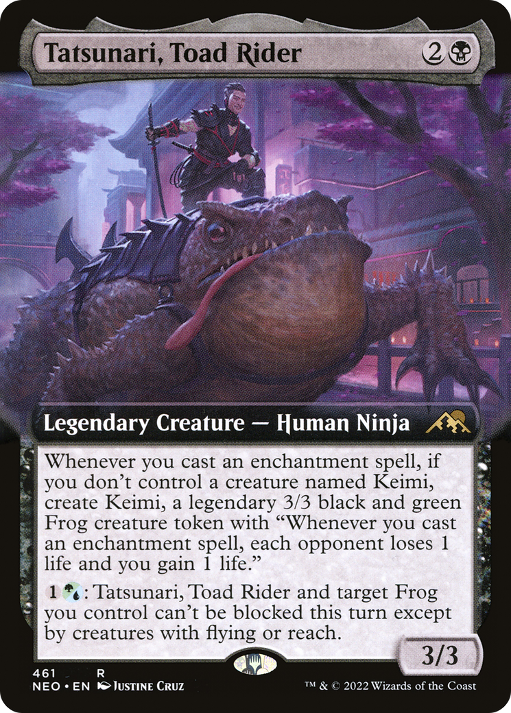 Tatsunari, Toad Rider (Extended Art) [Kamigawa: Neon Dynasty]