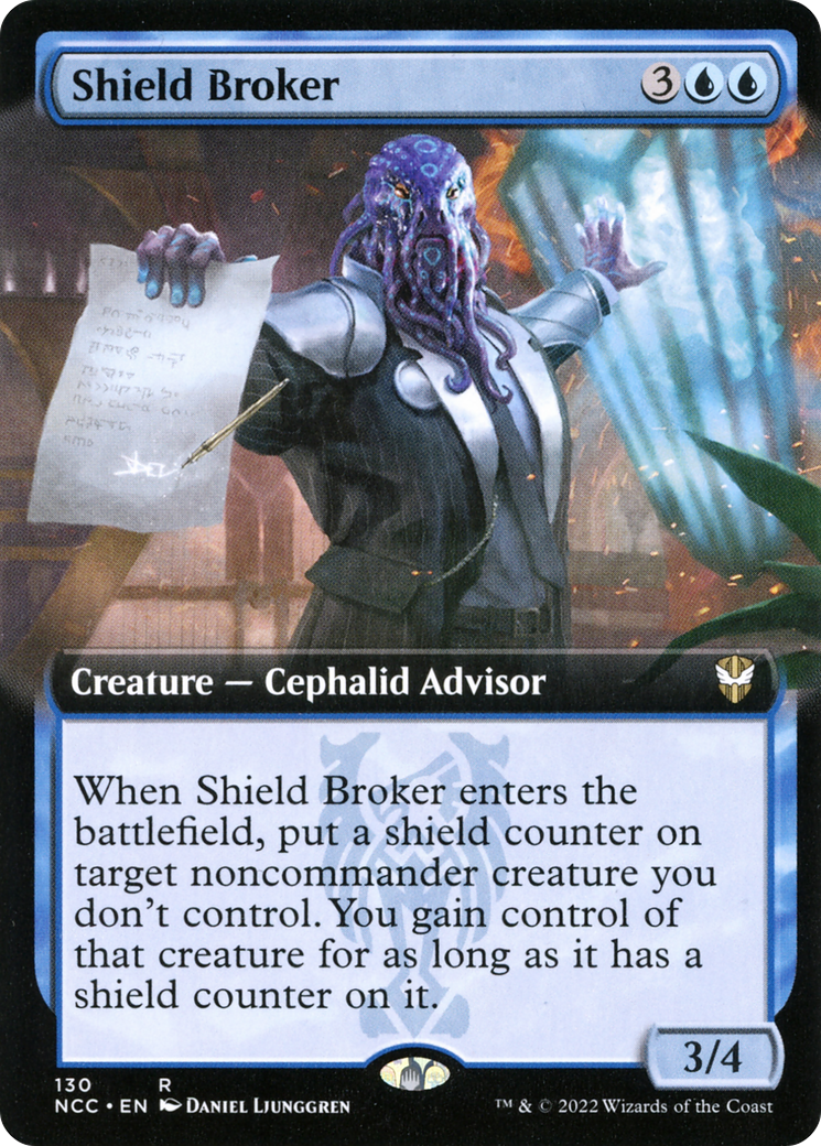 Shield Broker (Extended Art) [Streets of New Capenna Commander]