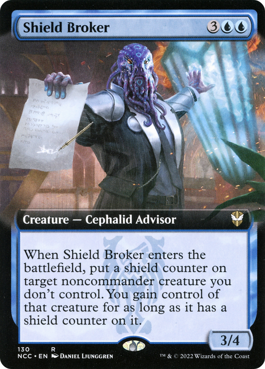 Shield Broker (Extended Art) [Streets of New Capenna Commander]