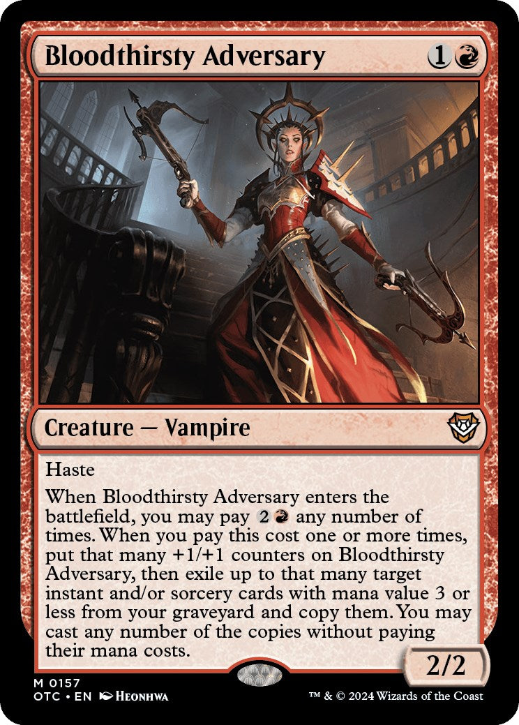 Bloodthirsty Adversary [Outlaws of Thunder Junction Commander]
