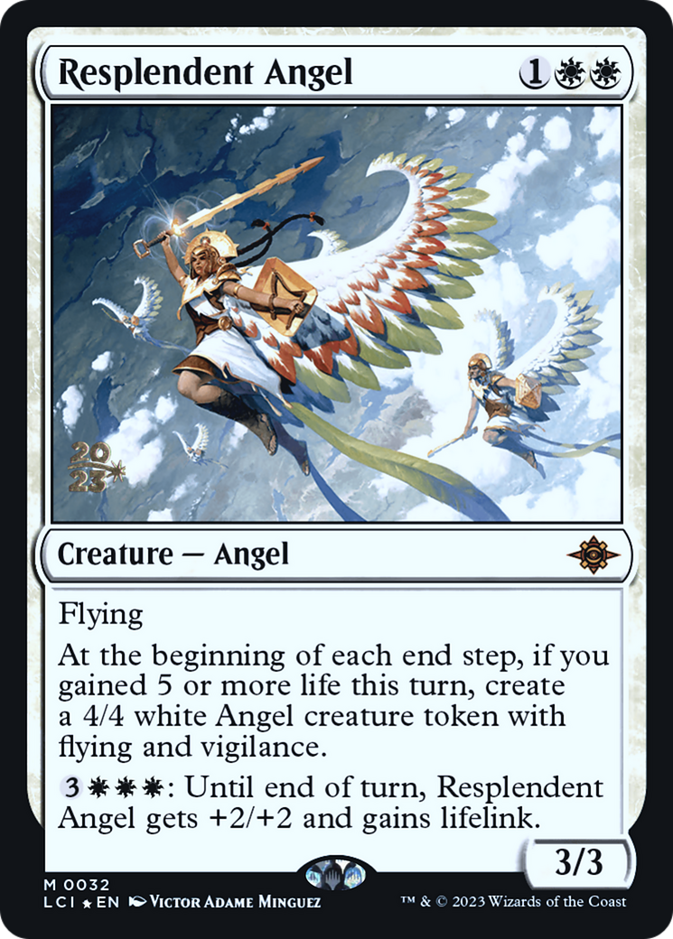 Resplendent Angel (LCI) [The Lost Caverns of Ixalan Prerelease Cards]