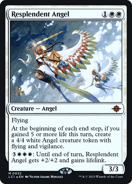 Resplendent Angel (LCI) [The Lost Caverns of Ixalan Prerelease Cards]