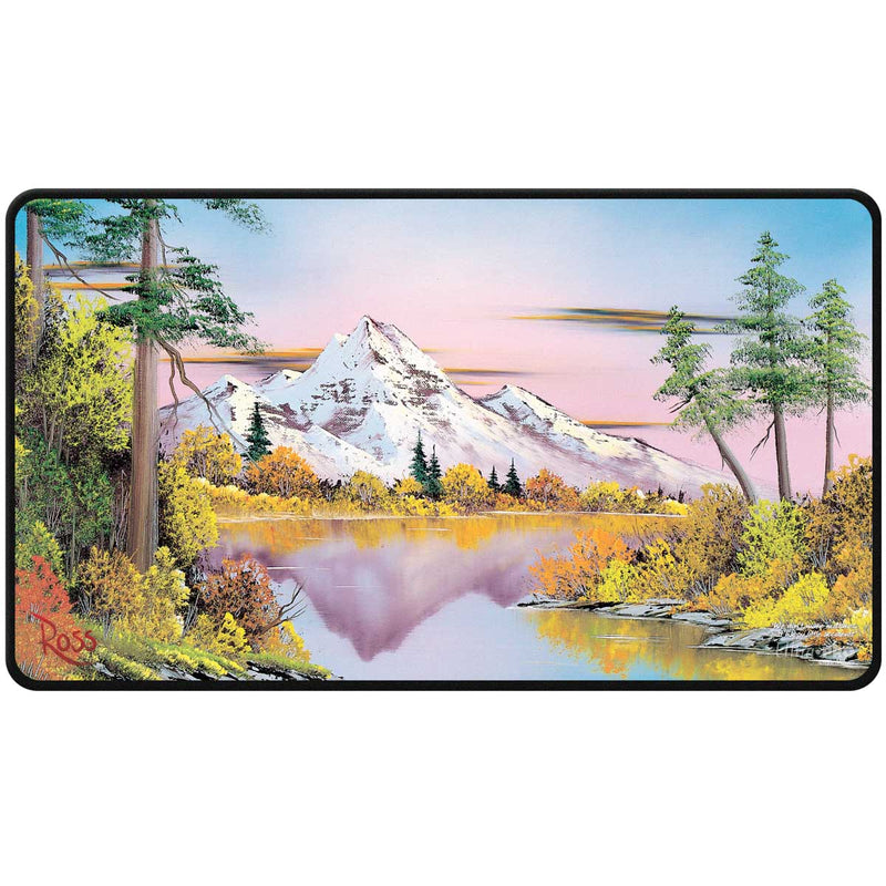 Ultra PRO: Black-Stitched Playmat - Bob Ross (Mighty Mountain Lake)