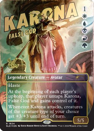Karona, False God (Rainbow Foil) [Secret Lair Drop Series]
