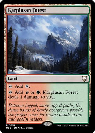 Karplusan Forest (Ripple Foil) [Modern Horizons 3 Commander]