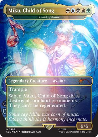 Miku, Child of Song - Child of Alara (Rainbow Foil) [Secret Lair Drop Series]