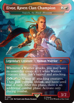 Eivor, Raven Clan Champion - Najeela, the Blade-Blossom (Rainbow Foil) [Secret Lair Drop Series]