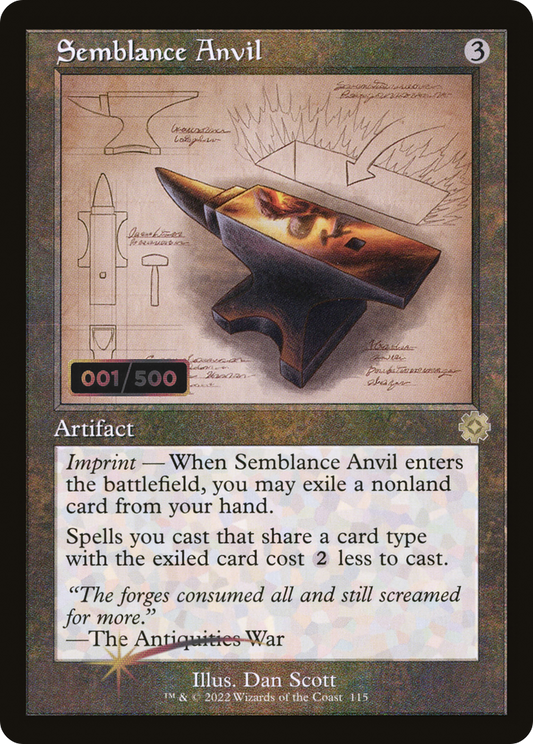 Semblance Anvil (Retro Schematic) (Serialized) [The Brothers' War Retro Artifacts]