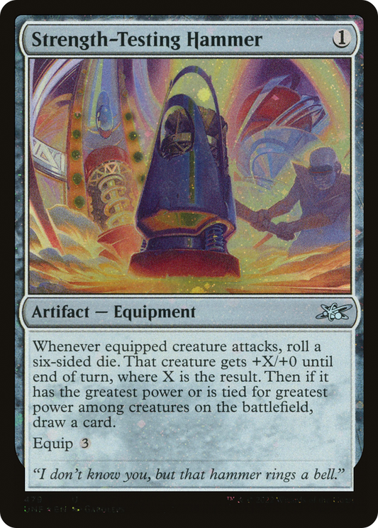 Strength-Testing Hammer (Galaxy Foil) [Unfinity]