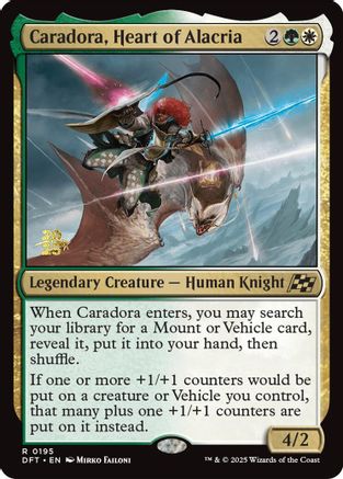 Caradora, Heart of Alacria [Aetherdrift Prerelease Promos]