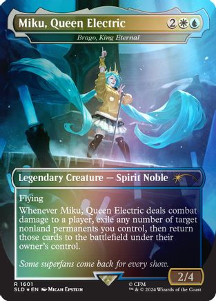 Miku, Queen Electric - Brago, King Eternal (Rainbow Foil) [Secret Lair Drop Series]