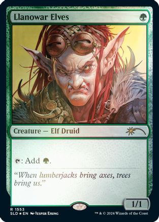 Llanowar Elves (1553) (Rainbow Foil) [Secret Lair Drop Series]