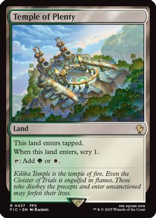 Temple of Plenty (Surge Foil) [FINAL FANTASY Commander]