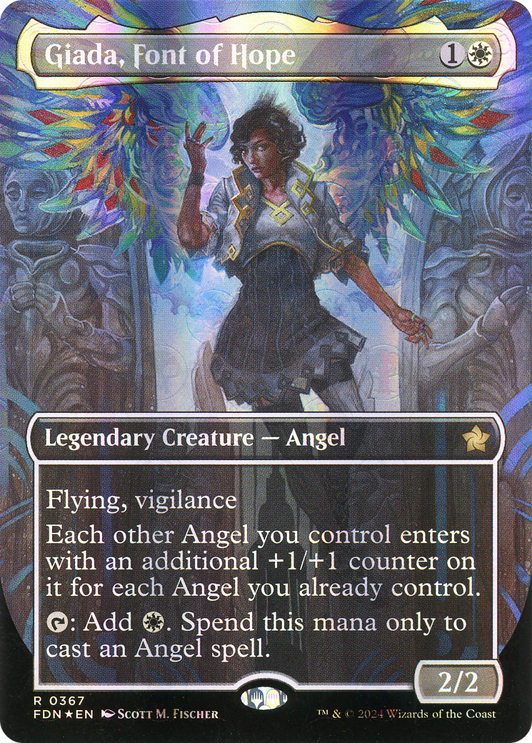 Giada, Font of Hope (Borderless) (Mana Foil) [Foundations]
