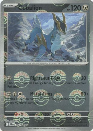 Cobalion (066/086) (Poke Ball Pattern) [Scarlet & Violet: Black Bolt]