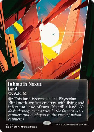 Inkmoth Nexus (0155) (Borderless) (Galaxy Foil) [Edge of Eternities: Stellar Sights]