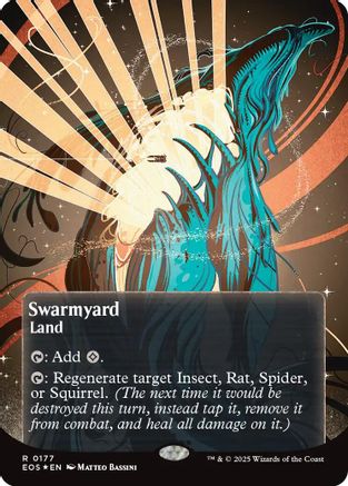 Swarmyard (0087) (Borderless) (Galaxy Foil) [Edge of Eternities: Stellar Sights]