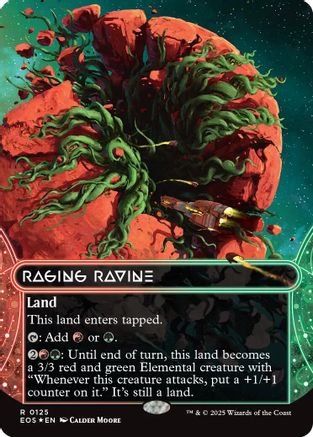 Raging Ravine (0125) (Borderless) (Galaxy Foil) [Edge of Eternities: Stellar Sights]