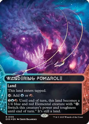 Wandering Fumarole (0135) (Borderless) (Galaxy Foil) [Edge of Eternities: Stellar Sights]