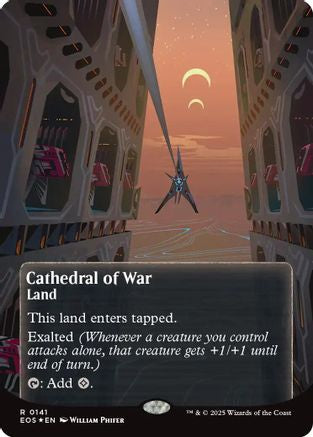 Cathedral of War (0141) (Borderless) (Galaxy Foil) [Edge of Eternities: Stellar Sights]
