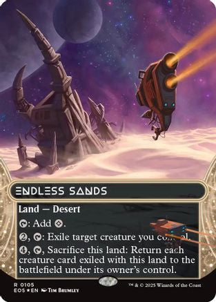 Endless Sands (0105) (Borderless) (Galaxy Foil) [Edge of Eternities: Stellar Sights]