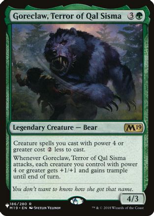 Goreclaw, Terror of Qal Sisma [The List]
