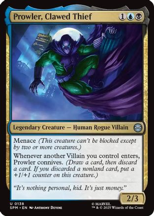 Prowler, Clawed Thief [Marvel's Spider-Man]
