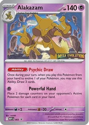 Alakazam (003/null) - Holofoil ME Mega Evolution Promo - Promo