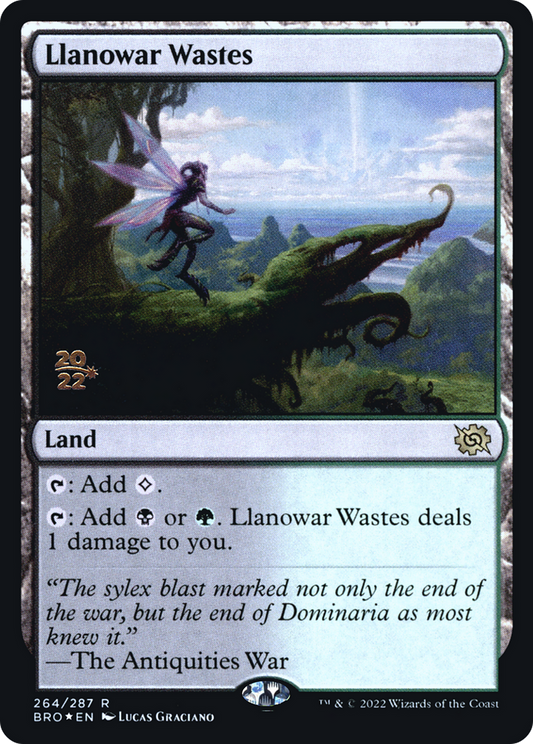 Llanowar Wastes [The Brothers' War Prerelease Promos]