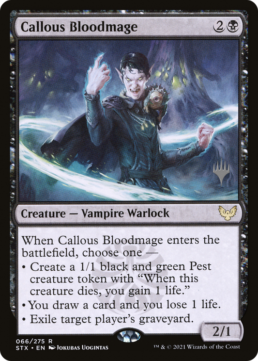 Callous Bloodmage (Promo Pack) [Strixhaven: School of Mages Promos]