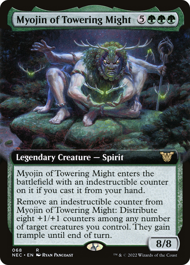 Myojin of Towering Might (Extended Art) [Kamigawa: Neon Dynasty Commander]
