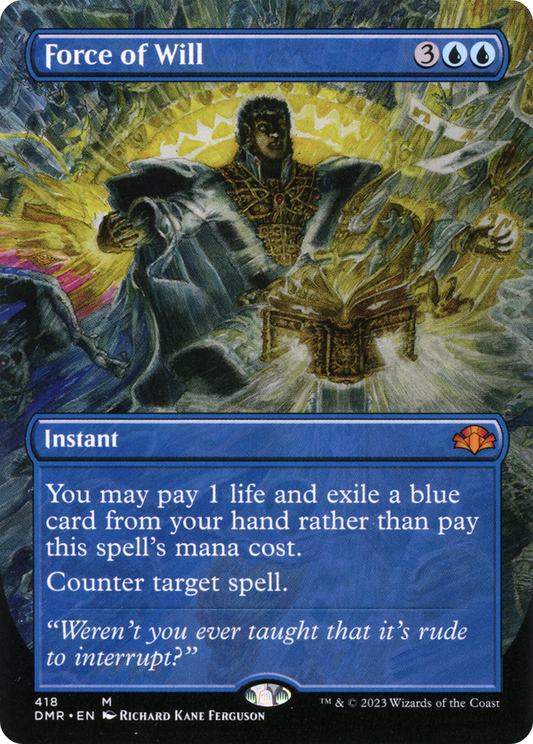 Force of Will (Borderless Alternate Art) [Dominaria Remastered]