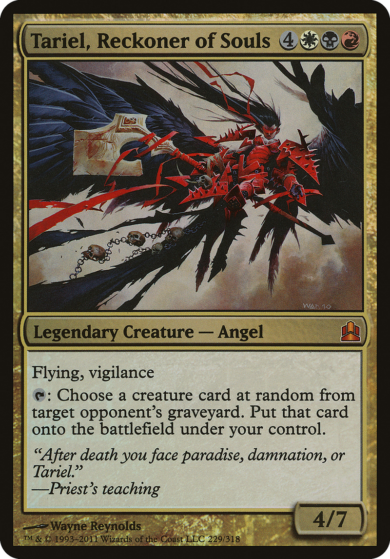 Tariel, Reckoner of Souls (Oversized) [Commander 2011 Oversized]