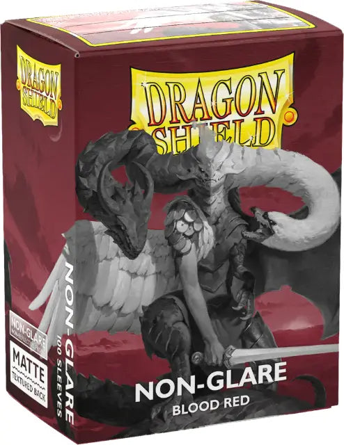 Dragon Shield: Standard 100ct Sleeves - Blood Red (Non-Glare Matte)