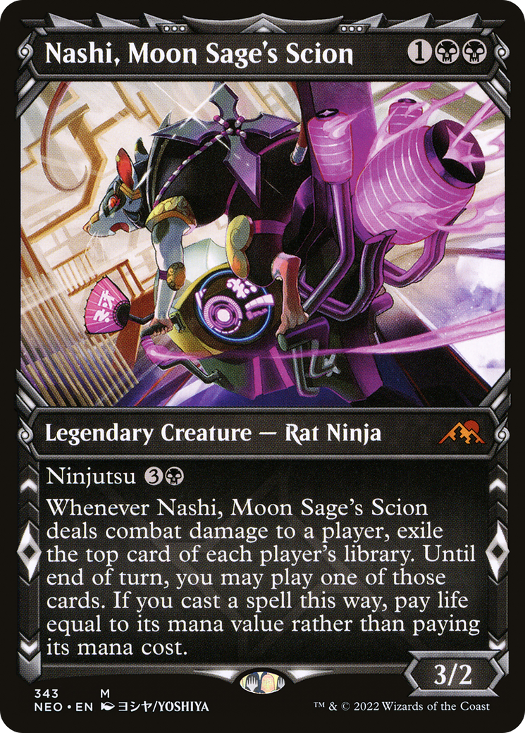 Nashi, Moon Sage's Scion (Showcase Ninja) [Kamigawa: Neon Dynasty]