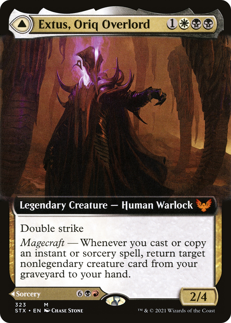 Extus, Oriq Overlord // Awaken the Blood Avatar (Extended Art) [Strixhaven: School of Mages]