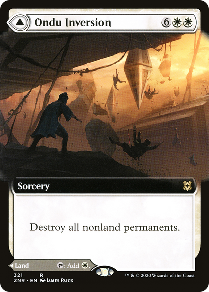 Ondu Inversion // Ondu Skyruins (Extended Art) [Zendikar Rising]