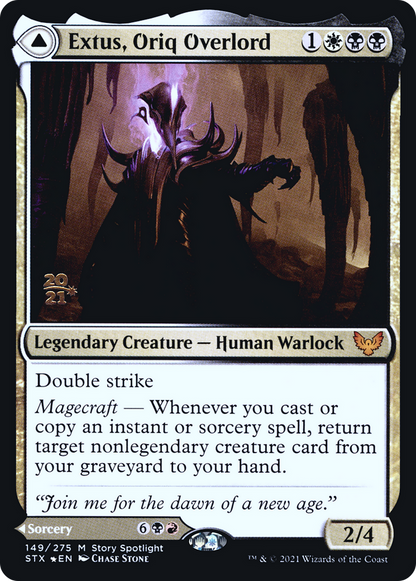 Extus, Oriq Overlord // Awaken the Blood Avatar [Strixhaven: School of Mages Prerelease Promos]