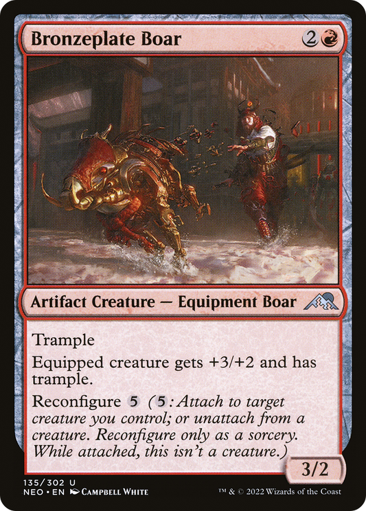 Bronzeplate Boar [Kamigawa: Neon Dynasty]