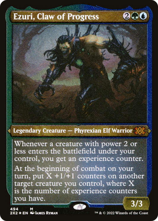 Ezuri, Claw of Progress (Foil Etched) [Double Masters 2022]