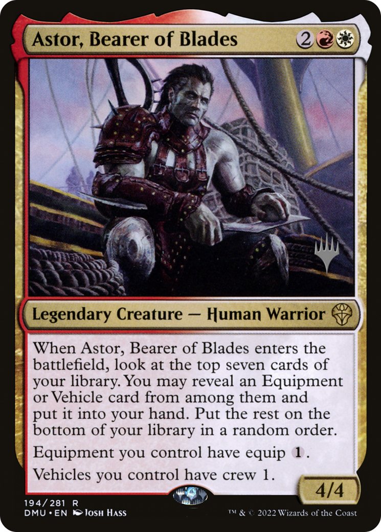 Astor, Bearer of Blades (Promo Pack) [Dominaria United Promos]
