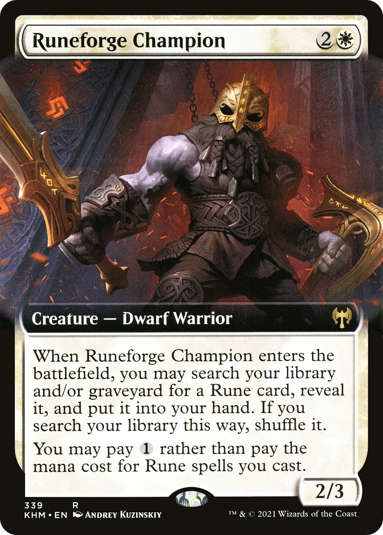 Runeforge Champion (Extended Art) [Kaldheim]