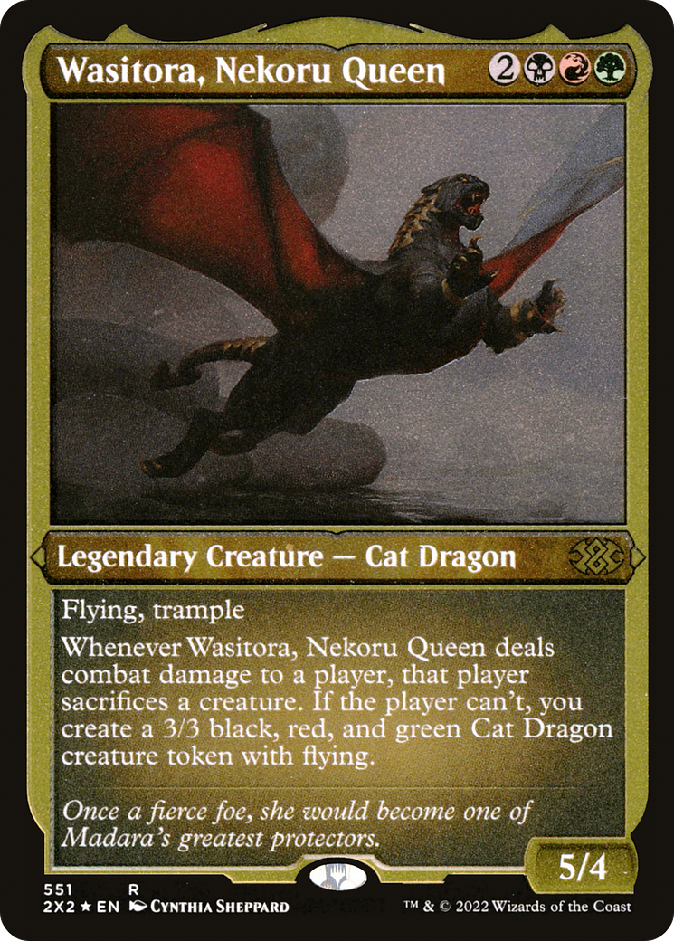 Wasitora, Nekoru Queen (Foil Etched) [Double Masters 2022]