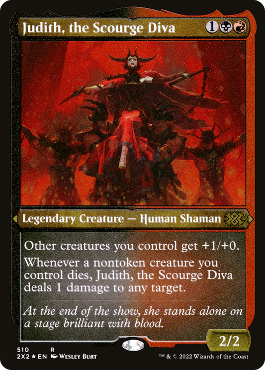 Judith, the Scourge Diva (Foil Etched) [Double Masters 2022]