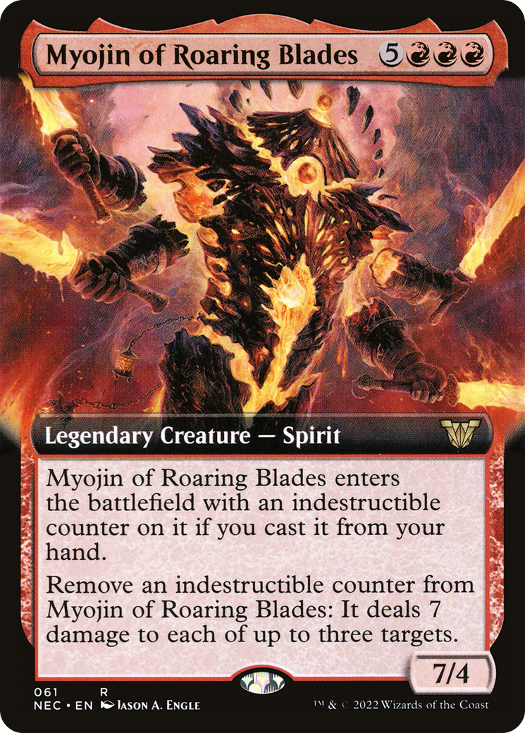 Myojin of Roaring Blades (Extended Art) [Kamigawa: Neon Dynasty Commander]