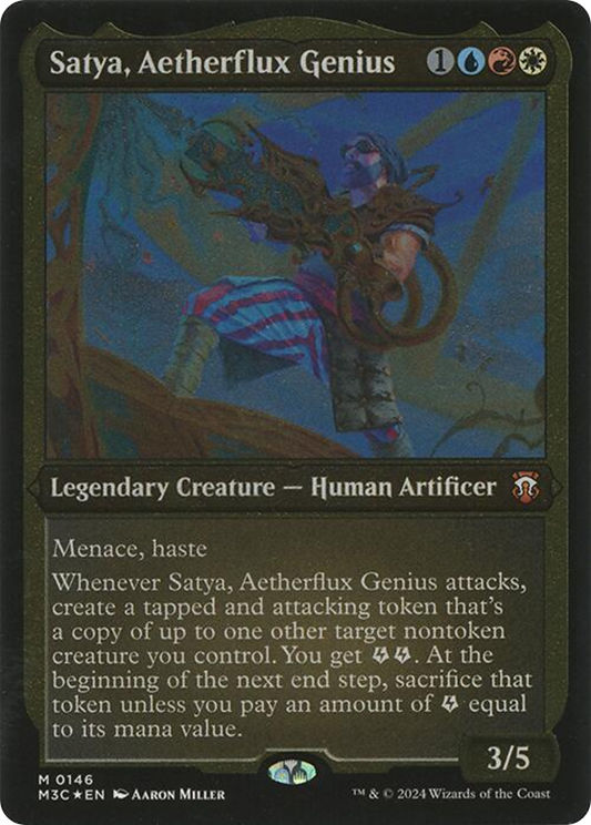 Satya, Aetherflux Genius (Display Commander) [Modern Horizons 3 Commander]