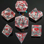 Hymgho Sharp Edge Resin Dice: Black Metal Ghost/Skulls